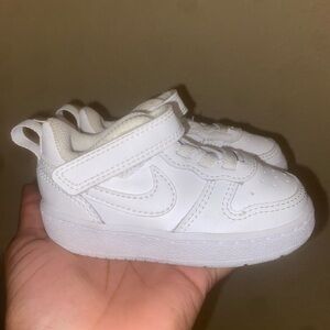 Boy toddler Air Force ones . Worn 3x can be cleaned or shipped as it.